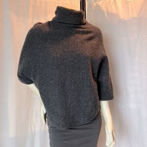 Joules Knitwear Wool Blend Turtleneck Poncho Sweater